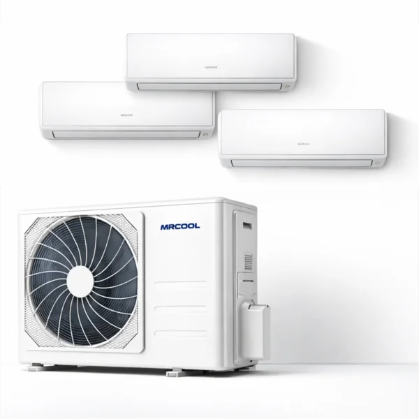 DIY 3 zone mini split system with outdoor condenser and multiple indoor wall units