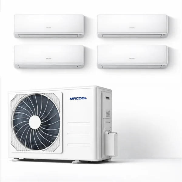 DIY 4 zone mini split system with outdoor condenser and multiple indoor wall units