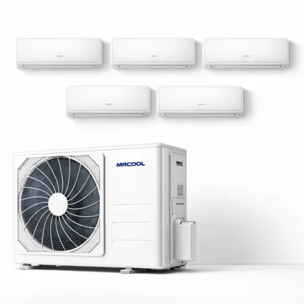 DIY 5 zone mini split system with outdoor condenser and multiple indoor wall units