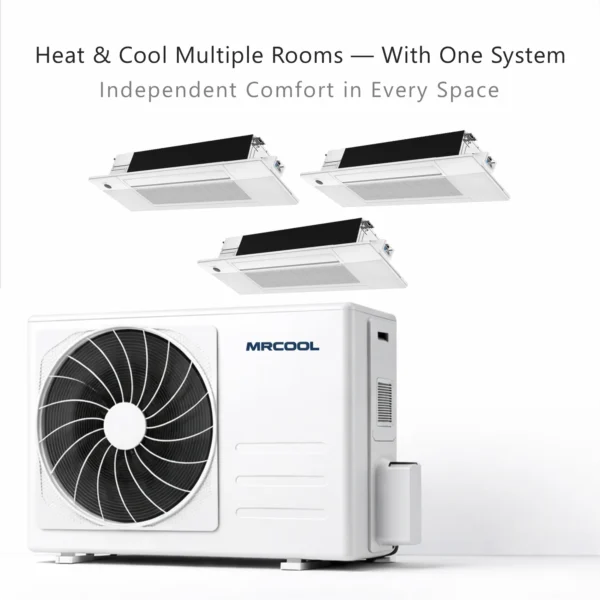MRCOOL DIY 3 Zone Mini Split System Ceiling Cassette