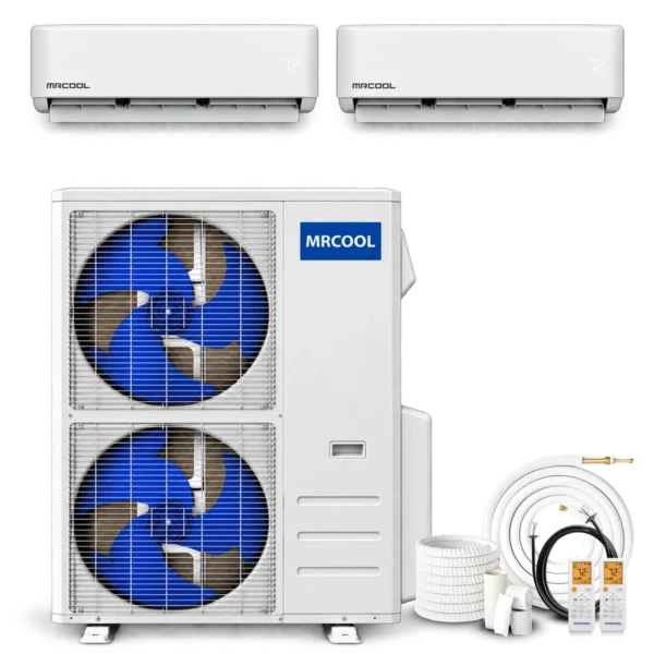 MRCOOL DIY 5th Gen multi-zone mini split system with two wall-mounted air handlers