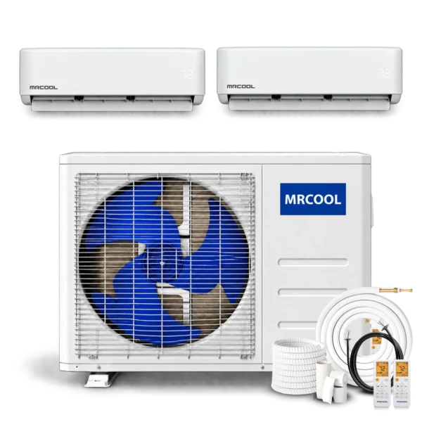 MRCOOL DIY 5th Gen multi-zone mini split system with two wall-mounted air handlers