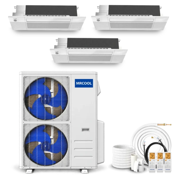 MRCOOL DIY 5th Gen multi-zone mini split system with three wall-mounted air handlers