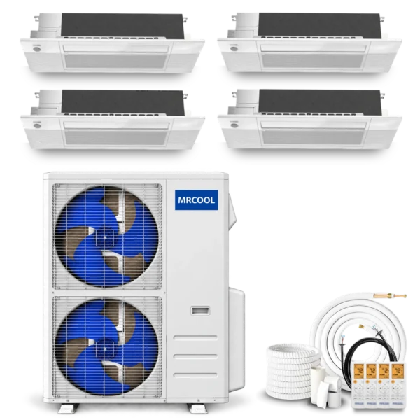 MRCOOL DIY 5th Gen multi-zone mini split system with four wall-mounted air handlers