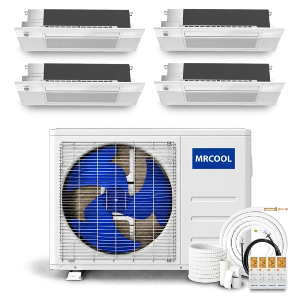 MRCOOL DIY 5th Gen multi-zone mini split system with four wall-mounted air handlers