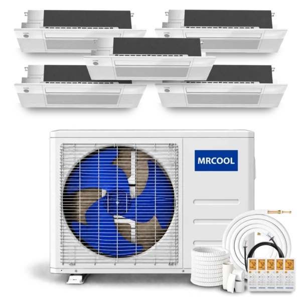 MRCOOL DIY 5th Gen multi-zone mini split system with five wall-mounted air handlers