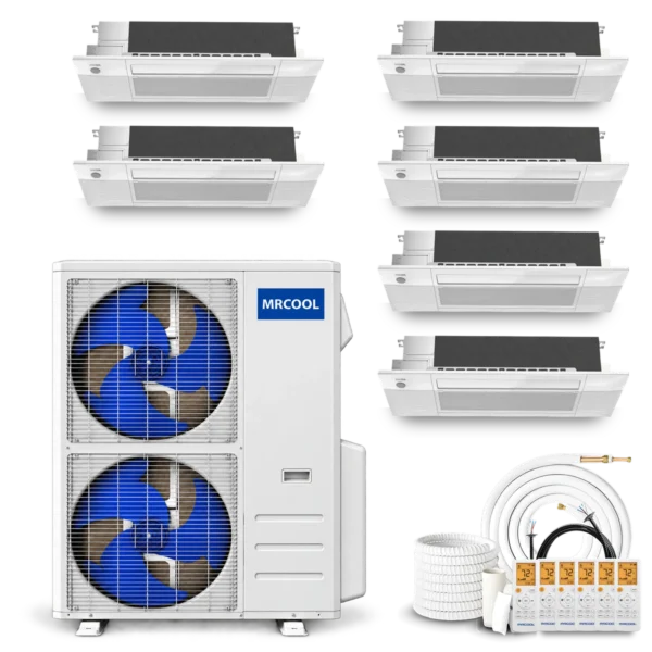 MRCOOL DIY 5th Gen multi-zone mini split system with six wall-mounted air handlers